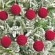 thumbnail image 4 of 12 Adornos Navideños de Terciopelo Flocado para Árbol de Navidad, Bolas de Plástico Rojas de 6 Cm | Adornos Navideños Colgantes con Hebilla de Metal | Textura Suave y Duradera para Decorar Árboles, P, 4 of 6