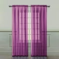 thumbnail image 5 of 1 Panel Sheer Curtains 39 Inches Width x 79 Inches Length, Rod Pocket Sheer Voile Window Curtain Panels for Kitchen, Living Room, Bedroom, 5 of 8