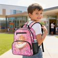 thumbnail image 4 of Jeiento Capybara 13.5 Inch Preschool Backpack for Toddler Girls, Lightweight Kids School Bag, Bookbag for Kindergarten with Storage Pockets, Pink, 4 of 7