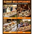 thumbnail image 3 of Vakiorn 8 Qt Gold Stainless Steel Chafing Dish Set Elegant Buffet Warmer for Catering Events 8 Pcs, 3 of 7