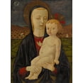 thumbnail image 2 of Uccello, Paolo 12x14 Black Ornate Wood Framed with Double Matting Museum Art Print Titled - Madonna and Child, 2 of 4