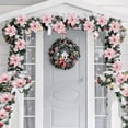 thumbnail image 3 of Flores de Navidad de color rosa brillante, árbol de Navidad de 14cm, adornos de flores artificiales, decoración de Feliz Navidad para el año nuevo para el hogar 2023, 3 of 4