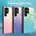 thumbnail image 2 of SaniMore for Samsung Galaxy S23 Ultra Case, Gradient Tempered Glass Backplane Anti-scracth Drop Resistant Anti-fall Slim Fit Lightweight Fashion Luxury for Girls Women, Green, 2 of 12