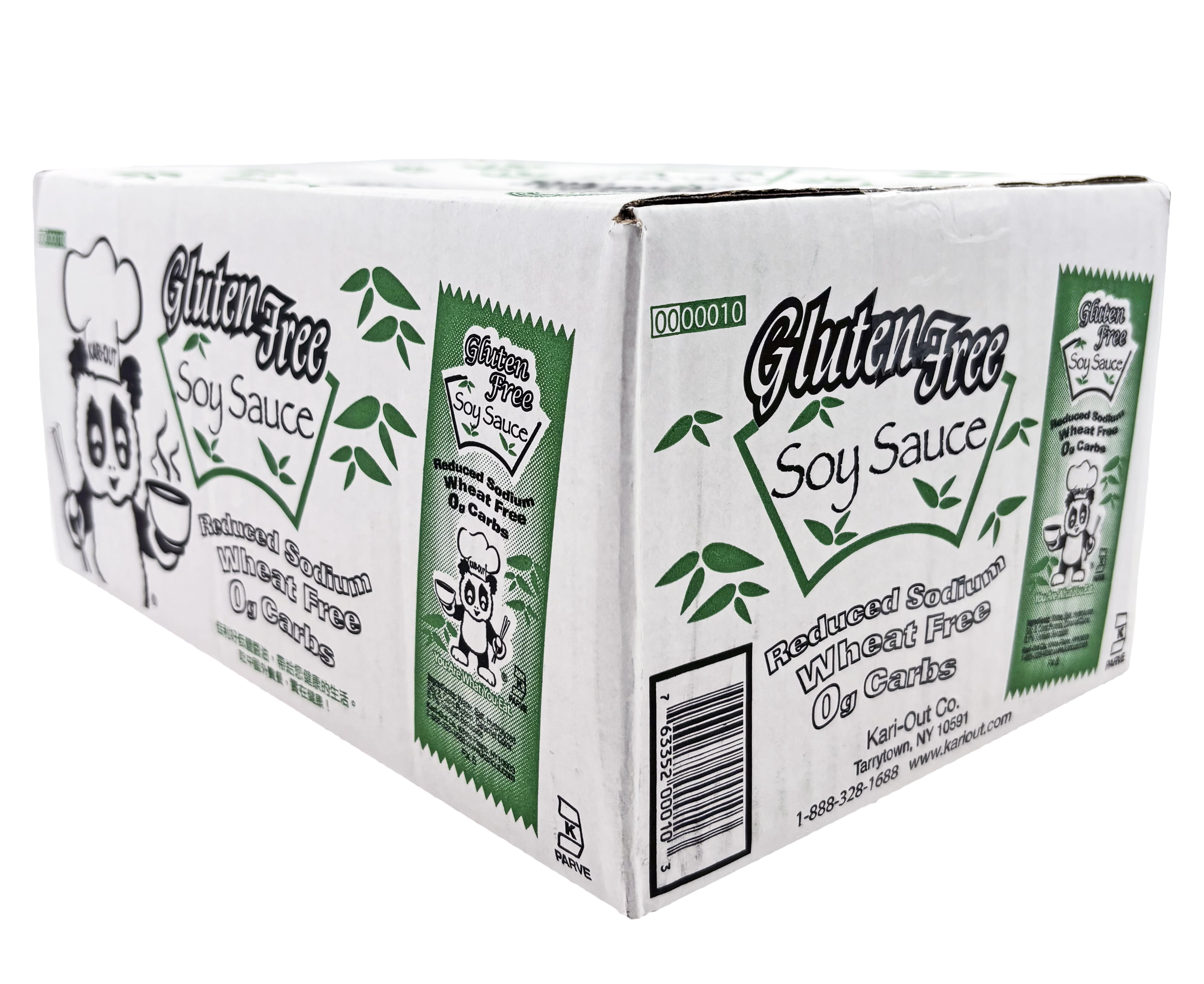 Kari-Out Gluten Free Soy Sauce 8 Gram Packet | Kosher | 400 Count