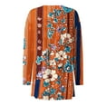 thumbnail image 4 of Meichang Open Front Cardigan for Women Long Sleeve Lightweight Cardigan Floral Print Loose Outwear Fall Cardigans with Pockets, 4 of 5