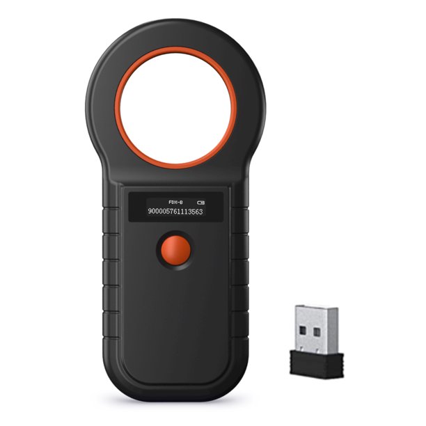 Lector de identificación de escáner de etiquetas para mascotas con microchip para animales RFID EMID Animal