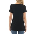 thumbnail image 4 of Bearsland Women's Maternity Nursing Top Side Discreet Zip Short Sleeve Breastfeeding Shirt, 4 of 7