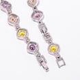 thumbnail image 6 of Multi Sapphire - Simulated 925 Sterling Silver Adjustable Bracelet 7-8" B127338, 6 of 6