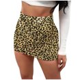 thumbnail image 2 of Yuwull Woman's Faux Leather Skirts Causal Skirt Ultrashort Skirt Solid Color Wrap Skirt A-line Bodycon Short Skirt Gold, 2 of 5
