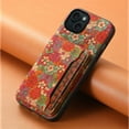 thumbnail image 2 of ELEHOLD for iPhone 14 Plus Leather Wallet Case,Cover with Retro Flower Pattern Detachable Magnetic Card Holder Built-in Card Slots Kickstand Protective Phone Case for iPhone 14 Plus,Summer, 2 of 6
