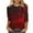 FY1-Halloween Tops-Red, variant on VKOYWKM Womens Halloween 3/4 Sleeve Tops Halloween Blood Print T Shirts Loose Fit Crew Neck T-Shirts Fall Tops