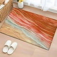 thumbnail image 2 of Burnt Orange Ombre Coastal Bathroom Mat 2x3 FT, Non Slip Small Kitchen Mat, Summer Nautical Beach Ocean Seaside Washable Soft Backed Front Door Throw Rug Indoor Outdoor Doormat for Entryway Sink, 2 of 9