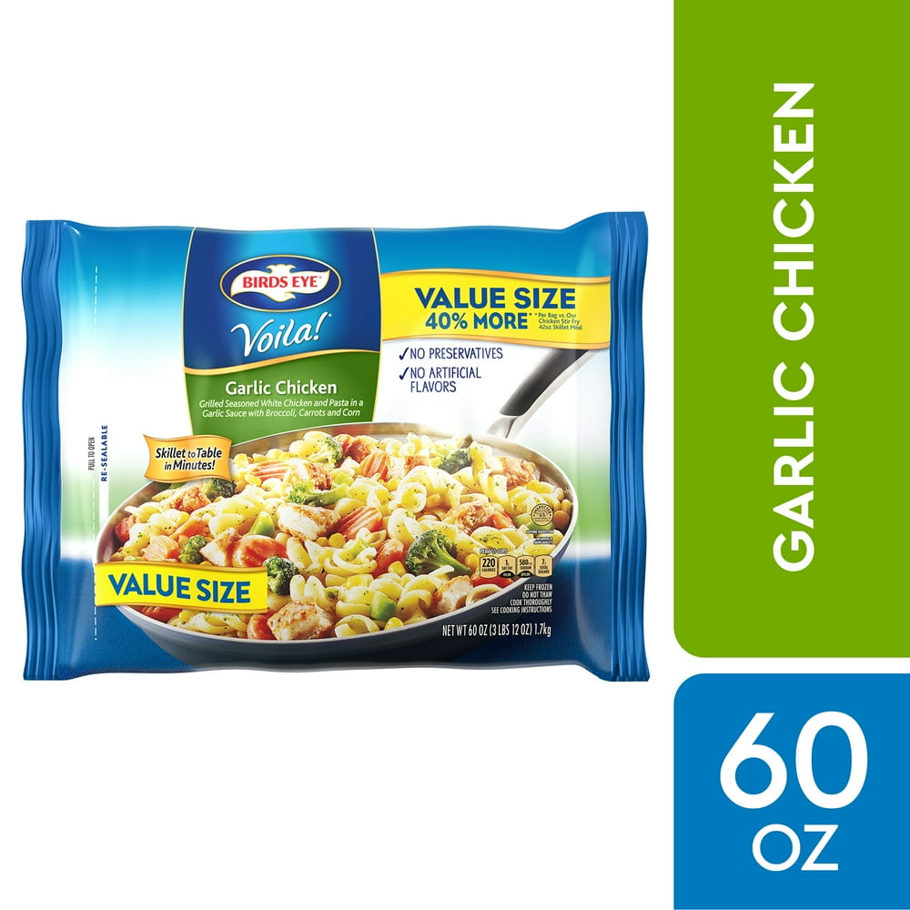 Birds Eye Voila! Garlic Chicken, Bulk Skillet Meal, 60 Oz - Walmart.com