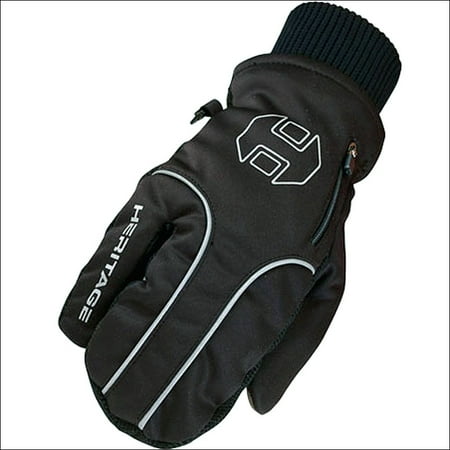 05 SIZE HERITAGE 3 FINGER DESIGN ARCTIC WINTER GLOVE BLACK HORSE