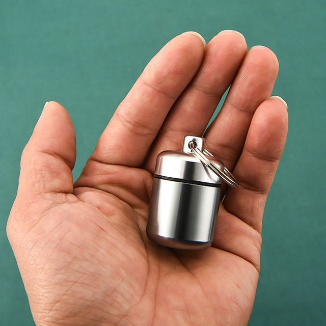 Mini pastillero de viaje de aleación de Metal para el cuidado de la salud, 1 unidad