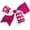 Gl Fuchsia/White, variant on Chassé Cheerleading Glitter Cheer Imprint Performance Hair Bow - 3" Wide Bow Accessory for Cheerleaders with Attached Hair Tie Glitter Black/White