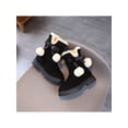 thumbnail image 6 of Frontwalk Girls Snow Boots Side Zip Winter Shoes Fluffy Mid Calf Boot Party Comfort Warm Shoe Kids Plush Lined Black 13C, 6 of 9