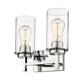 thumbnail image 4 of Millennium Lighting  Janna Vanity Light with Clear Glass Shades 2 Light - Brushed Nickel, 4 of 5