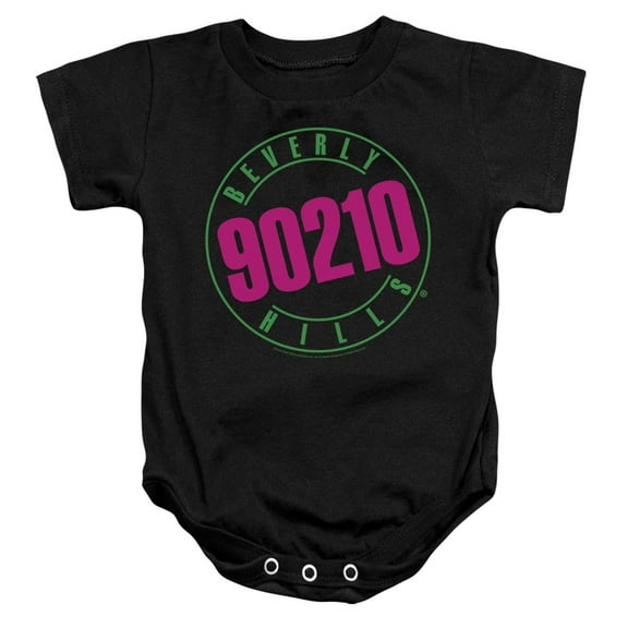 90210 Neon Infant Baby Romper Black