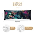 thumbnail image 3 of Balery Colorful Flower Tiger Funda Protectora para Almohada Corporal de Algodón Hipoalergénico con Cierre(55 x 21 pulgadas), Almohadas No Incluidas, 3 of 7