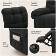 thumbnail image 6 of Aukfa Overstuffed Manual Recliner Chair, Upholstered Glider Lounge Armchair with Footrest for Bedroom Reading,Gray, 6 of 9