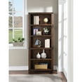 thumbnail image 4 of Baton Rouge 72" Bookcase in Brushed Walnut Finish in Engineered Wood, 4 of 9