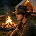 thumbnail image 5 of Dmlomu Mesh Cowboy Hat for Men, Breathable Mesh Wide Brim Sun Hat with Chin Strap, Summer Hat for Bike Riding Fishing Hiking Gardening Men Women, 5 of 7