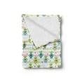thumbnail image 2 of Hipster Soft Flannel Fleece Throw Blanket, Doodle Pineapple Pattern with Glasses Nerd Fruits Healthy Life Pastel Print, Cozy Plush for Indoor and Outdoor Use, 70" x 90", Multicolour, by Ambesonne, 2 of 5