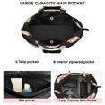 thumbnail image 3 of Black Christmas Santa Pattern Travel Tote Bags for Women Carry On,Large Weekender Bags for Women Travel,Multi Functional Duffle Bag for Work,Shopping,Sports, 3 of 5