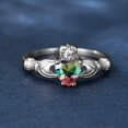 thumbnail image 5 of Elegant Heart-Shaped Zircon Eternity Wedding Ring - 18K Gold Plated Engagement Promise Ring for Women - Perfect for Brides and Bride-to-Be, 5 of 5