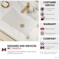 thumbnail image 3 of Stylish Undermount 18"Wx 12"D White Rectangular Bathroom Sink Set of 2 P-205-2, 3 of 10
