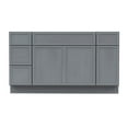 thumbnail image 5 of Vanity Art 57" Freestanding Bathroom Vanity Cabinet without Top in Smoky Gray, 5 of 6