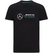 Mercedes Benz AMG Petronas F1 Men's Large Logo T-Shirt Black/Gray/White