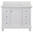 thumbnail image 5 of Bella 42" Bathroom Vanity with White Cabinet and Engineered Marble Top, 5 of 7