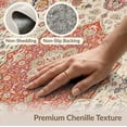 thumbnail image 6 of ODIKA Vintage Oriental Medallion With Distressed Floral Border And Scroll Motifs for Playroom, Bedroom, Reading Nook, Pet Friendly & Kids Safe Play, 6 of 7