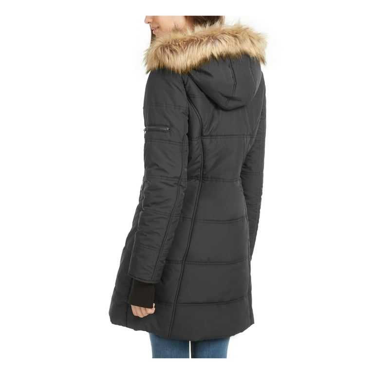 Faux Fur Trim Winter Coats At Macys MARALYN ME Womens Gray