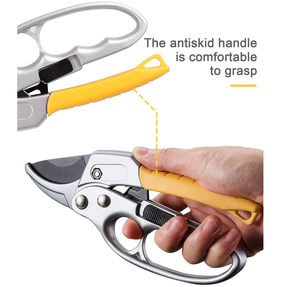 Garden Secateurs, Professional Shears with Handguard Sk5 Blade Premium