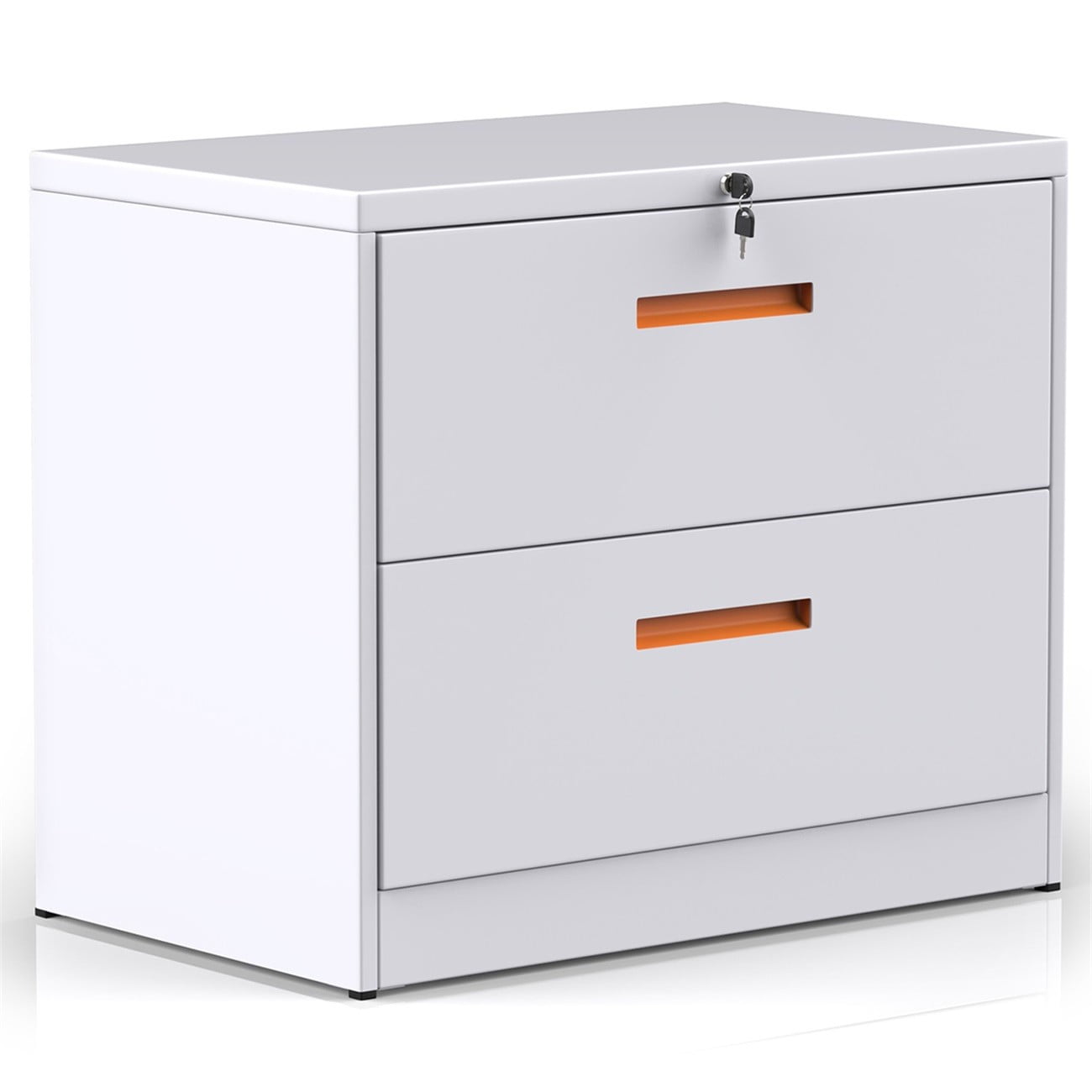 Modernluxe 2 Drawer Lateral File Cabinet With Lock Locking Metal Lateral Filing Cabinet Walmart Com Walmart Com
