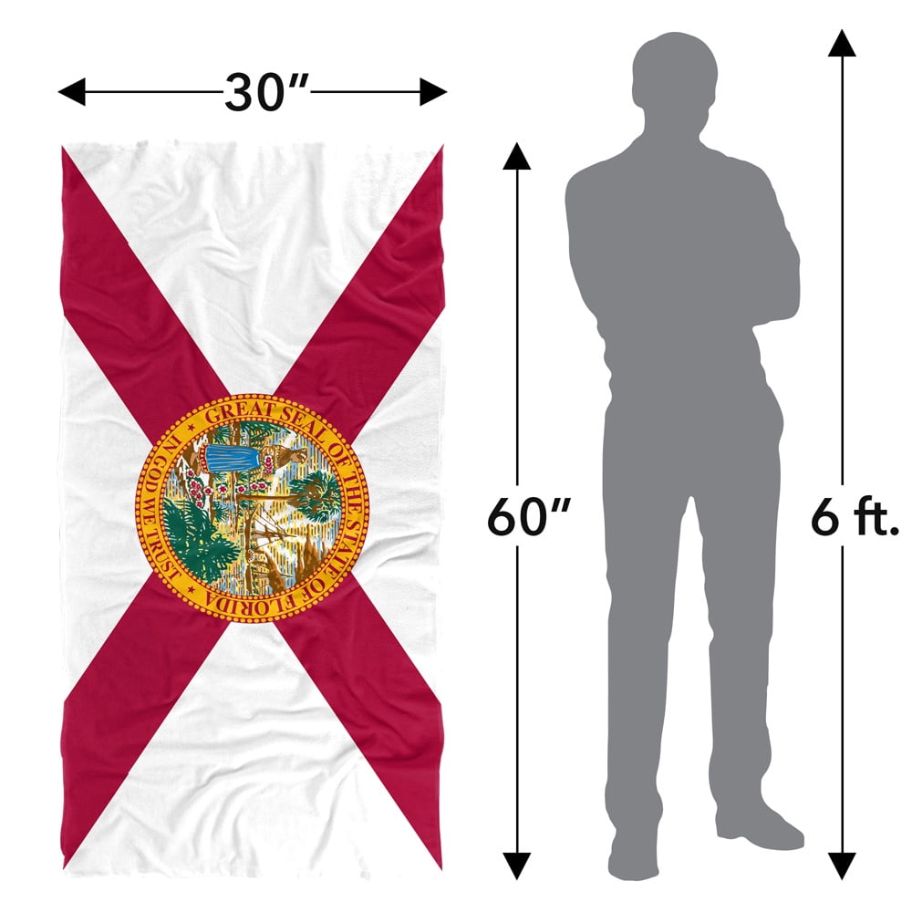 Florida Flag Beach Towel, 30"x60" Beach Towel