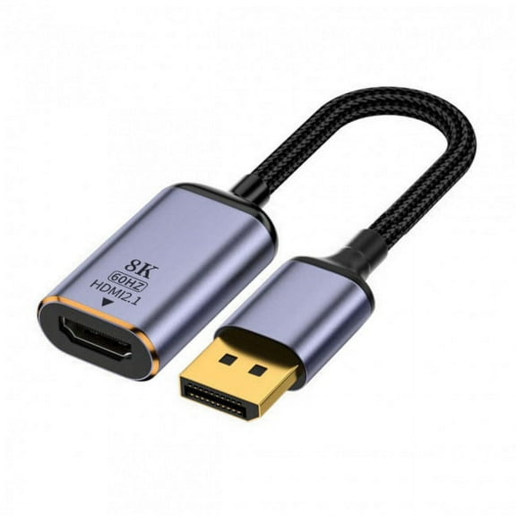 CY DisplayPort 1.4 Source to HDMI 2.0 Display 8K 60hz UHD 4K DP to HDMI Female Monitor Adapter Cable