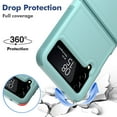 thumbnail image 2 of NIFFPD Galaxy Z Flip 4 5G Case, Samsung Z Flip 4 5G Case, Shockproof Drop protection Cover Phone Case for Samsung Galaxy Z Flip 4 5G Light Green, 2 of 7