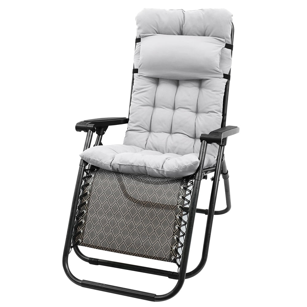 Willstar Sun Lounger Cushion Pad Replacement Sunbed Cushion Cover Thick Chair Pad for Outdoor 