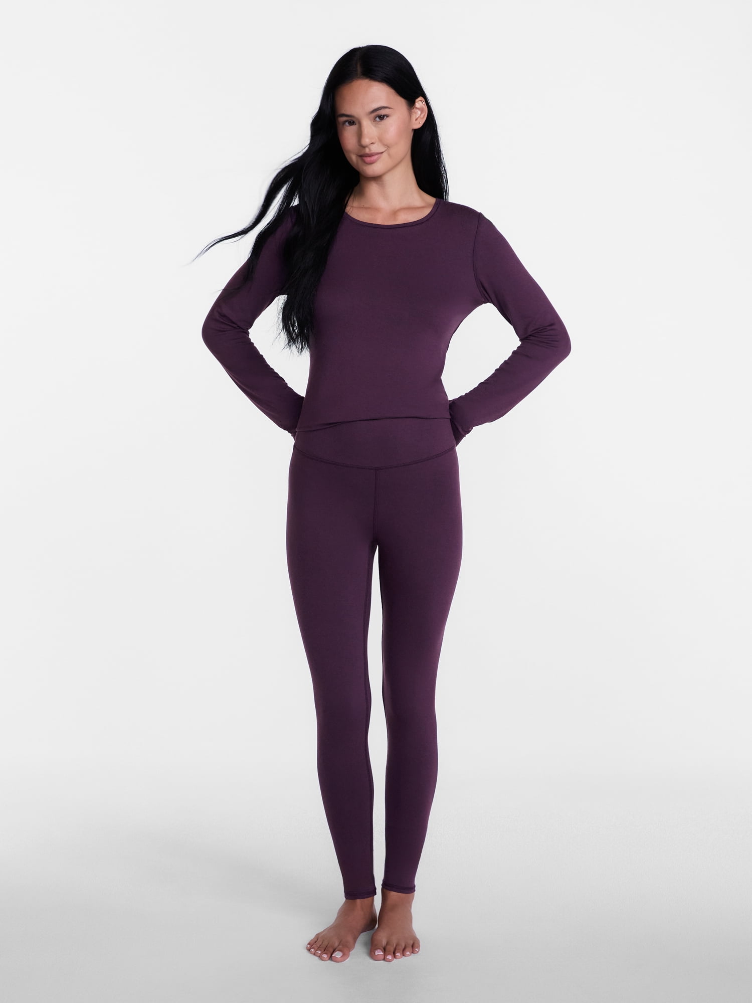 ClimateRight by Cuddl Duds Women’s Mild Essential Base Layer Livaeco Jersey High Rise Legging