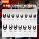 thumbnail image 2 of Juego de llaves Crowfoot VEVOR, 15 piezas, 1/2 y 3/8 Drive CRMO, 2 of 9