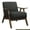 Dark Gray, variant on Solid Wood Accent Chair In Dark Gray Textured Fabric With Walnut Finish For Living Space Covered Frame Retro Room
