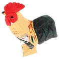 thumbnail image 2 of WEUVEB Handcrafted Yellow Wooden Rooster Figurine Decorative Animal Sculpture for Unique Home Decor, 2 of 8