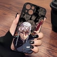 thumbnail image 3 of Funda de teléfono negra con dibujos animados de Japón, carcasa trasera transparente mate para iPhone 15, 14, 13, 12, 11, Mini Pro Max, XR, XSMax, 7, 8 Plus, 3 of 5