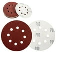 thumbnail image 1 of 10 PCS 5 Inch 8-Hole Hook and Loop Sanding Discs Sandpaper Red Round, Hook and Loop Round Sandpaper Pads, Aluminum Oxide Sandpaper Pads, for Random Orbital Sander R7I2, 1 of 1