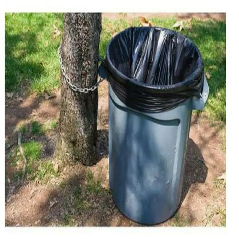 Toter 96- Gallons Black Outdoor Plastic Can Flap Tie Trash Bag (10