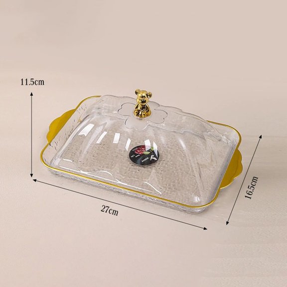 Dessert Fruit Tray with Lid Storage Container Reusable Snack Serving Bowls for Appetizer Home Party Sweet Cookies Nuts